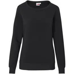 Ladies Quinn Crew Neck Sweater Black Front